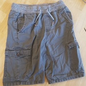 Boys Olive Drab Cargo Shorts